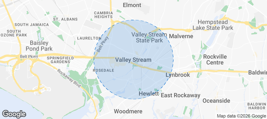 Valley Stream Airbnb map